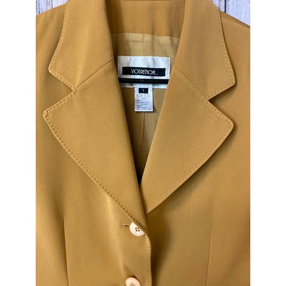 VOTRE NOM GOLDEN BROWN POLY PANT SUIT 1 - Picture 3 of 9